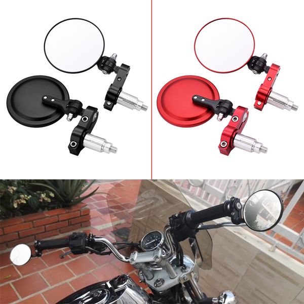 

universal motorcycle handle mirror aluminum bar end rearview mirrors accessories for hypermotard 1100 796 s2r 800