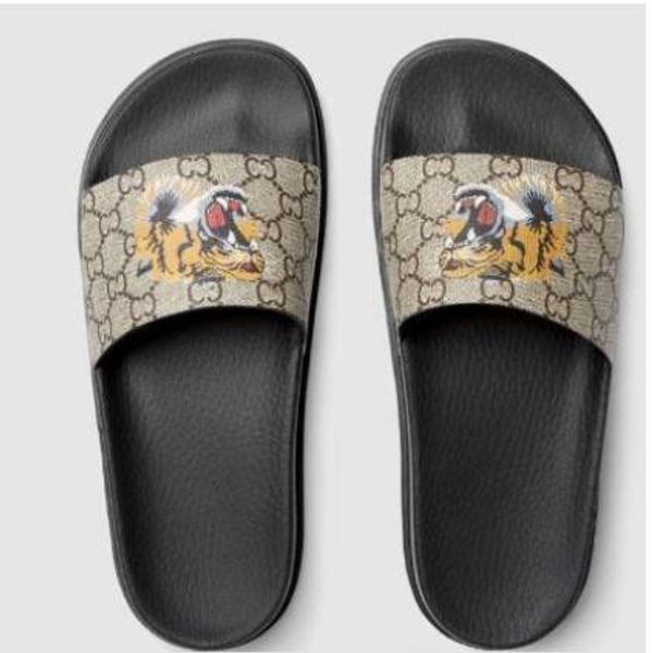 

[с коробкой] дизайнеры мужские сандалии 2019 мода г случайные резиновые huaraches г тапочки мокасины бренда слайды desginers кожаные сандалии 39-46