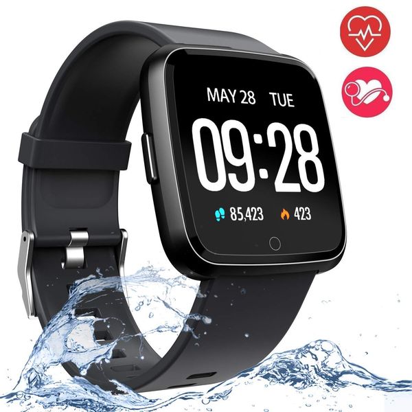 

1.3 inch touch screen smart watch ip67 waterproof sport bracelet motion record blood pressure heart rate monitor smartwatch for ios andriod