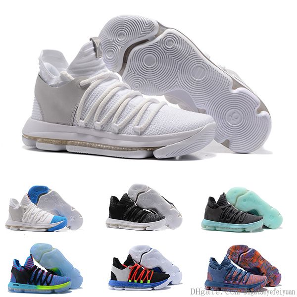 

2019 wholesale kevin kd x 10 men basketball shoes warriors home wolf durant 10s running training sports shoes casual sneakers eur 40-46
