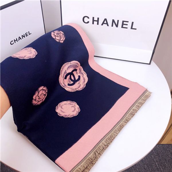 

марка роскошный дизайн шарф шелковый шарф весна 2019 горячие женщины письмо шаль шарф моды длинная шея кольцо рождественский подарок оптовой, Blue;gray