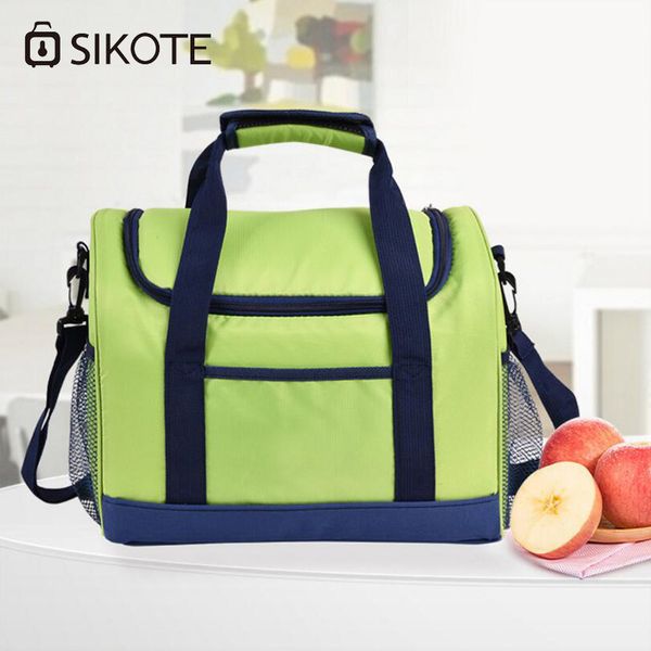 

sikote high capacity lunch bags picnic friends gathering fresh storage portable thermal insulated package car cooler bag, Blue;pink
