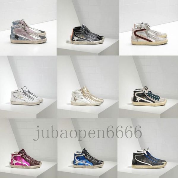 

2020 italy venus high help superstar francy fashion classic distressed leather fashion design woman luxury training shoes size eur36-45 07, White;red