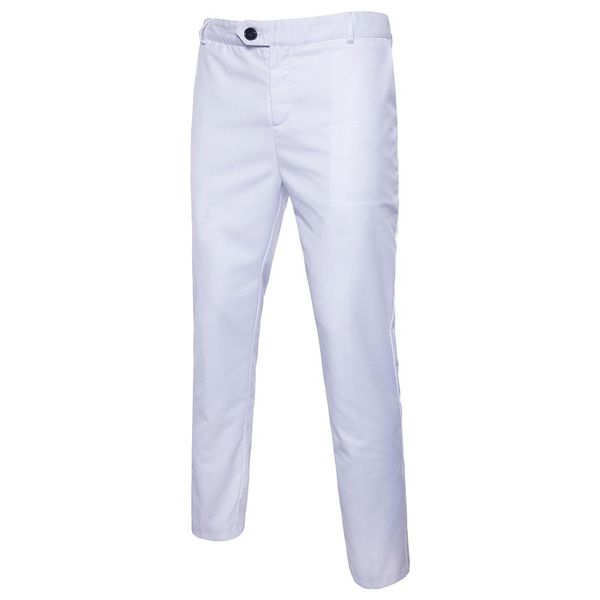 

2019 spirng summer casual england men's solid cotton white and black slim wild business pantalones trousers pantalon homme