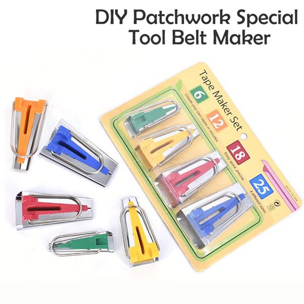 

6/9/12/18/25mm fabric bias tape maker tool sewing accessories domestic machine sewing quilting tools accessories, Black