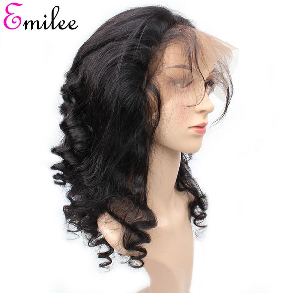 

emilee loose wave 360 lace frontal peruvian remy hair closure 1b natural color 150% density 8-20 inch, Black