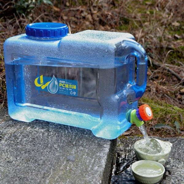 

camping water bucket water canister drinking bucket container storage for camping outdoor self-driving 5/8/12l with faucet