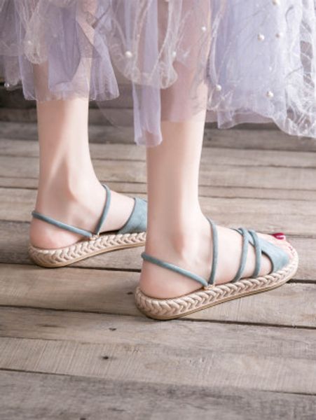 

flat sandals female fairy wind ins tide 2020 new summer net red wild open toe suede two wear sandals and slippers, Black