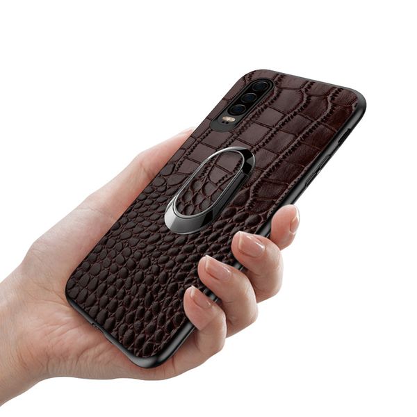 

phone case for huawei p30 mate 20 pro p20 lite car holder magnetic suction ring bracket crocodile hot