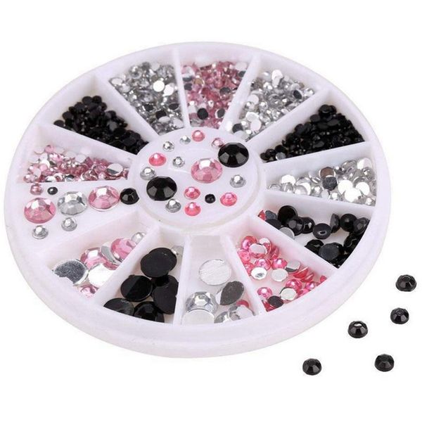 

nail jewelry semi-circular pearl nail jewelry drill box sticker turntable diy tools accessories tools circular, Silver;gold