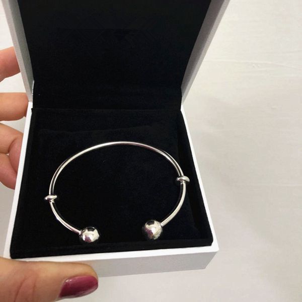 

2019 новый шарм логотип гравировка серебро 925 браслет открытый браслет pandoras ювелирные изделия поделки женские подарки, 1 шт, Black