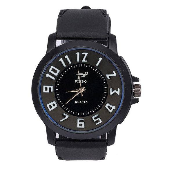 

мужские часы пряжкой силикагель повседневная мода шикарные часы, Slivery;brown