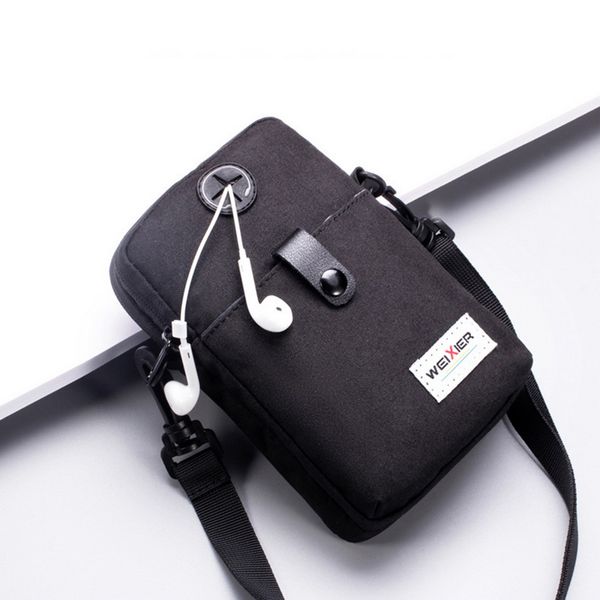 

2019 new men's shoulder bag casual outdoor crossbody bag cell phone travel purse earphone pouch bandolera hombre
