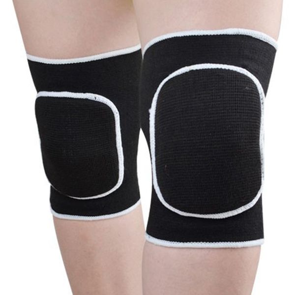 

outdoor sports kneepad running cycling sponge knee pads elbow brace support protect knee protector pad for basketball vollyball, Black;gray