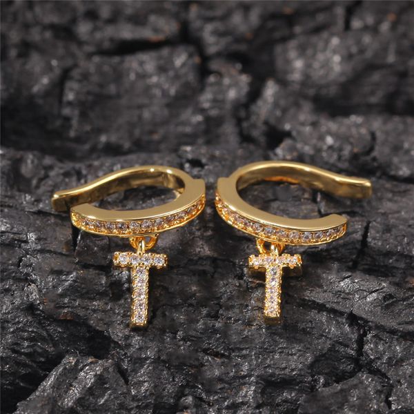 

fashion men women earrings gold silver color cz cross earrings clips jewelry gift wholesale, Golden;silver