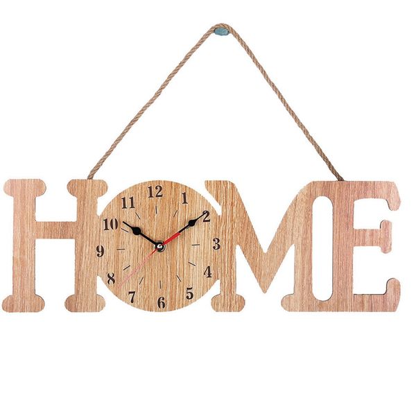 

simple retro round home style digital wall clock modern design wall clock home decoration wood hanging table hanging