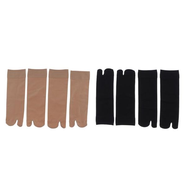 

socks & hosiery 2 pairs women mens silky tabi non slip ankle breathable crew, Black;white