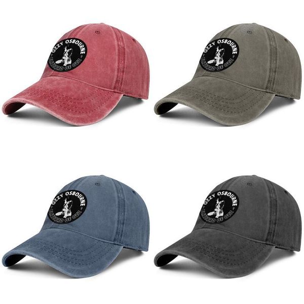 

ozzy osbourne blizzard of ozz denim baseball cap fitted fashion cute trendy hats logo rock and roll madman diary a madman black, Blue;gray