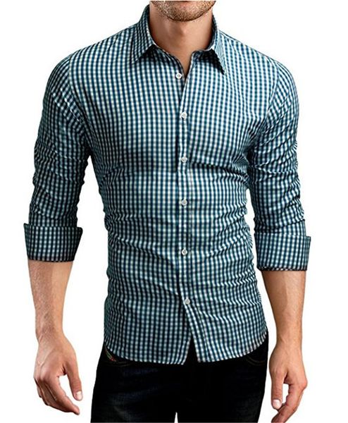 

плюс размер мужские дизайнерские рубашки плед печати с длинным рукавом отложным воротником мужские рубашки новое поступление подростковая од, White;black