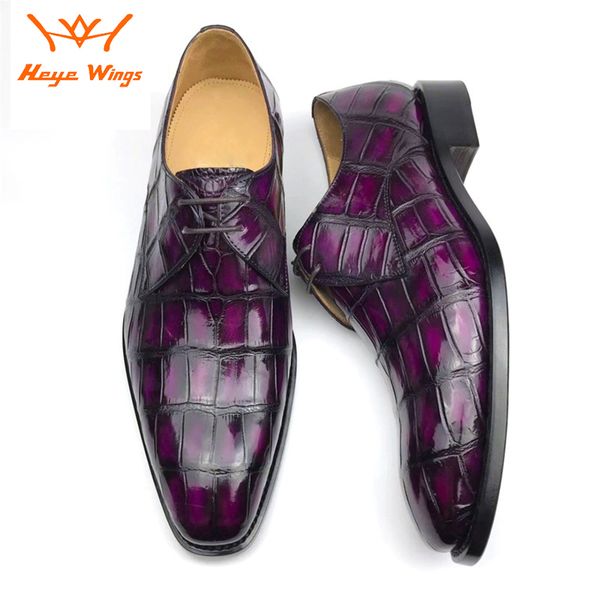

goodyear welted bespoke handmade dress shoes real crocodile skin high end men's businese shoes, Black