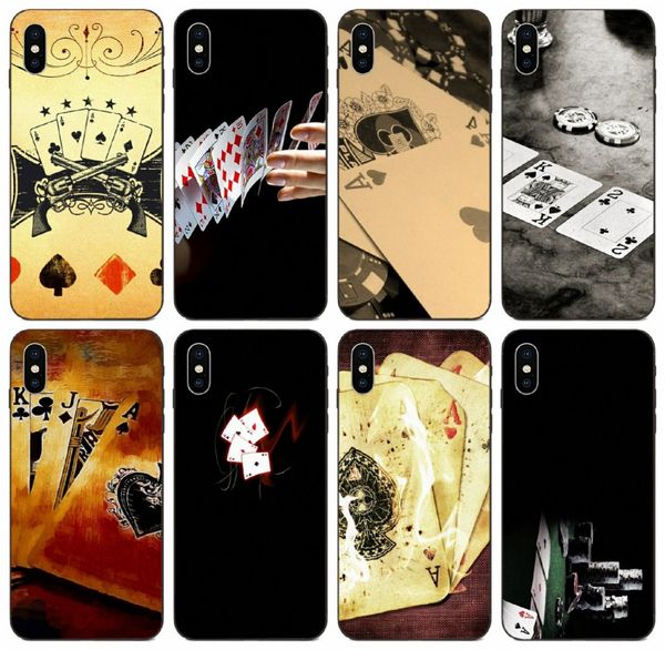 

[tongtrade] poker case for iphone 11 pro max 8 7 6s 5s plus x xs xr galaxy a90 a9s alpha g850 huawei p30 y6 sony xperia z5 drop proof case