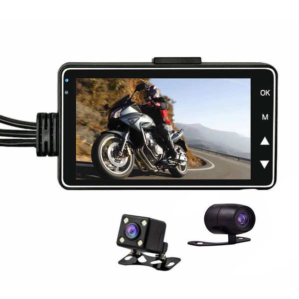 

motorcycle camera dvr motor auto dash cam with specialized dual-track black front rear recorder motorcycle dash cam #n car