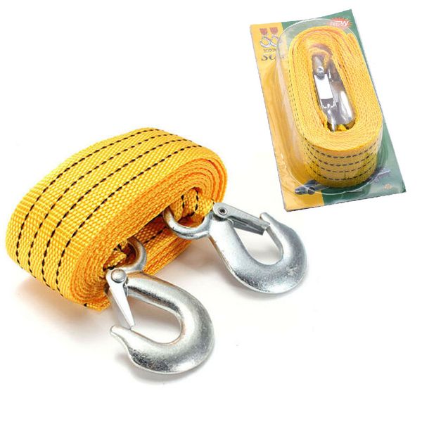 

5 tonne 3m 4m 5m tow towing pull rope strap heavy duty road recovery car van wire rope leash