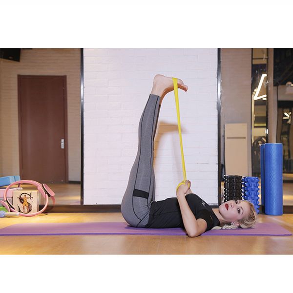 

training elastic band durable safe body building yoga fitness exercise accessories resistance rubber loop yoga elastic band