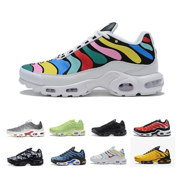 

2020 new tn mens fashion running shoes air tns black pink tns sports shoes women men mesh white chaussures trainger designer sneakers 36-46, White;red