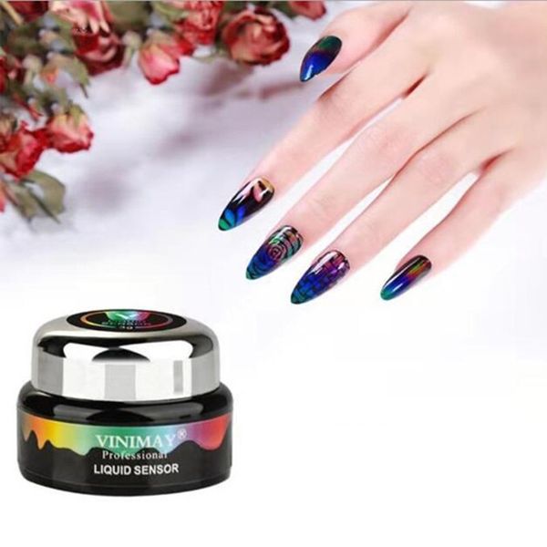 

3g thermochromic liquid crystal mood color-changing gel polish nail art uv gel soak off nail polish semi permanent lacquer, Red;pink