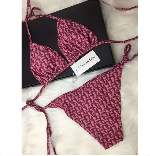 

2020 summer bikini set with do letters l0g0 brand swimwear for women designer bathing suit women two-piece suit backless beachwear 11, White;black