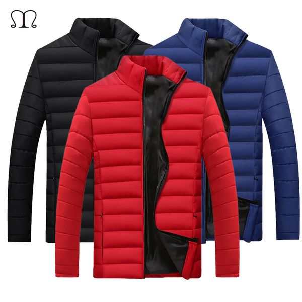 

jacket men 2019 winter casual outwear slim fit parka male autumn warm windbreaker quilted jackets fashion overcoats plus size, Tan;black