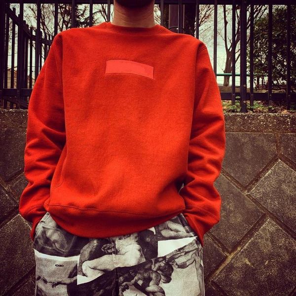 

18fw+15fw толстовка с капюшоном логотип crewneck свитер толстовка хлопок флис высокое качество пара женщин и мужчин дизайнер свитер hfwpwy66, Black