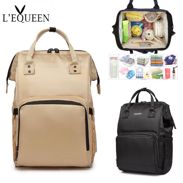 

lequeen diaper bag mommy bag maternity large nappy fashion backpack baby travel backpack baby care wetbag