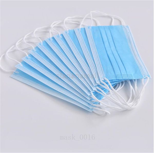

продажа маски синих горячие цвета лицо mouth безопасность non woven одноразовой 1pcs пыль maschere лицо маска mascherine