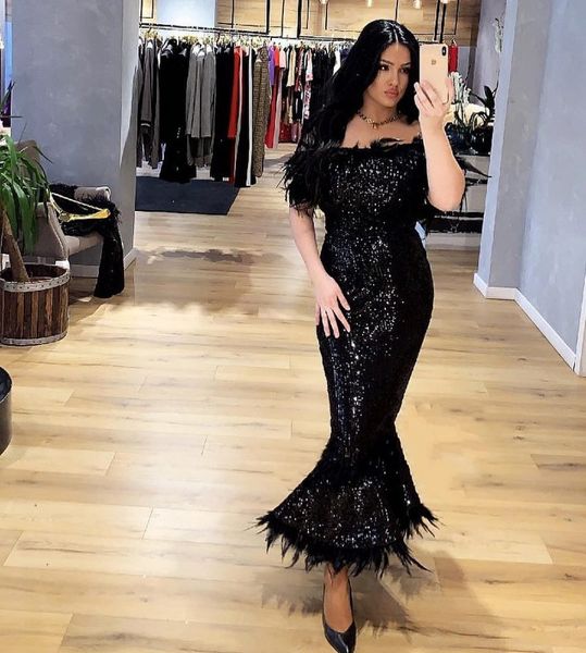 

short prom evening dresses robe de soiree, Black