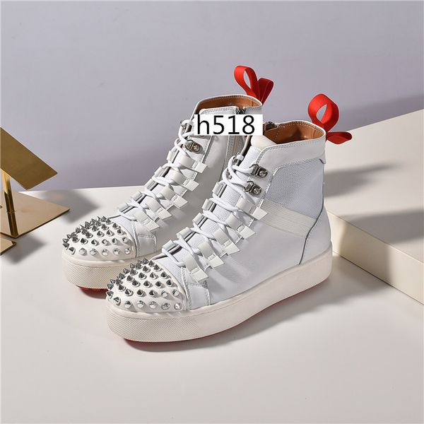 

fashion new spike sock donna studded spikes sneakers red bottom mens womens spikes running shoes rivet casual shoes1, Black