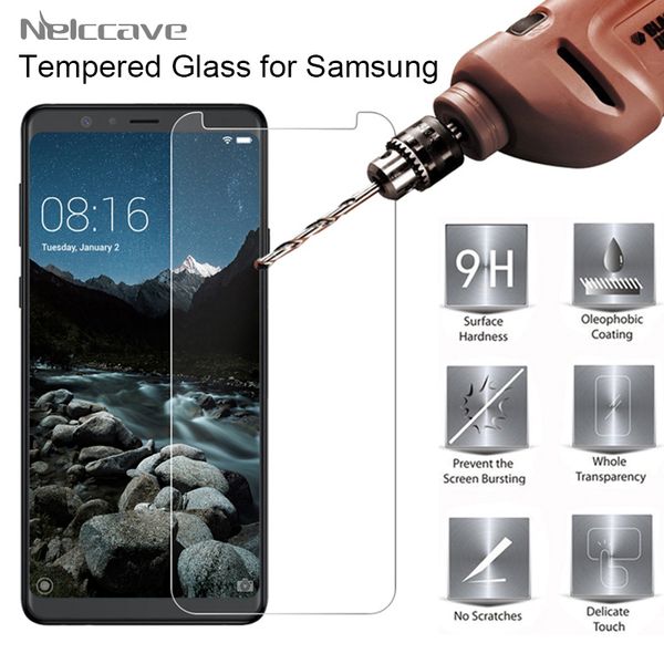 

10 штук 2.5d 9h закаленное стекло экрана протектор для samsung galaxy a6s a8s a9s a9 сек a9 звезда lite a8 a9 pro a920