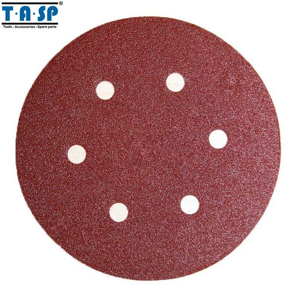 

tasp 25pcs 150mm 6" wet & dry sandpaper hook & loop abrasive sanding pad paper disc for woodworking grits 60 80 120 180 240