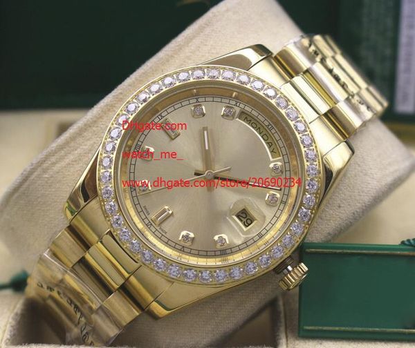 

luxury wristwatches sapphire 116613 41mm day-date diamond classic series asia 2813 movement automatic mechanical mens watches, Slivery;brown