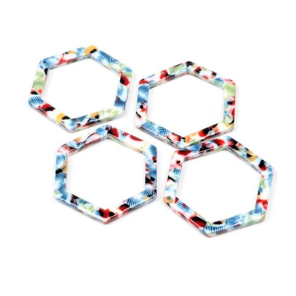 

леопардовый принт, очарование серьги из черепахового панциря, ацетатный акрил,шестигранной формы,бохо,серьги деталями,ohrringe находя,35.5x3, Bronze;silver