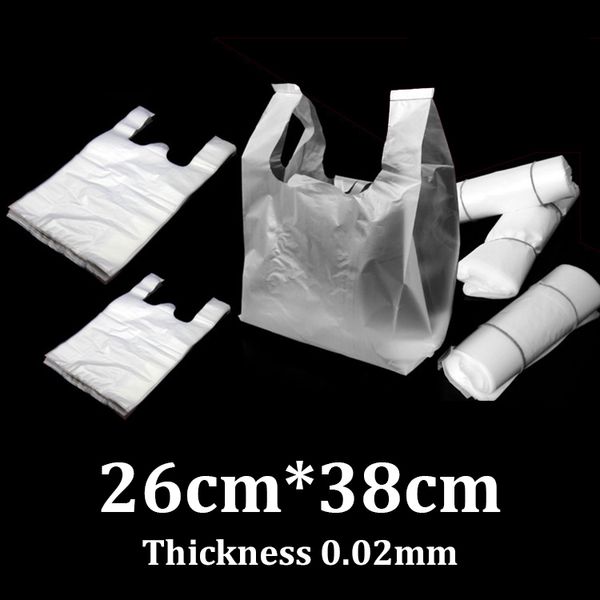 

26x38cm переносной жилет сумка PE ясные супермаркет пластиковый мешок для покупок