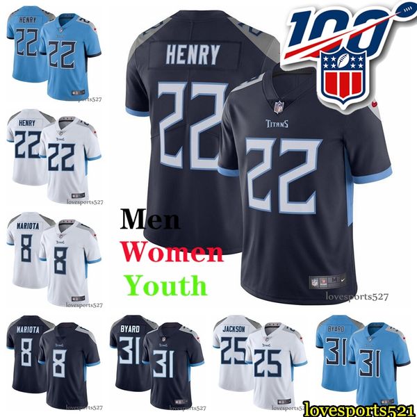 

men women youth nfl nike tennessee titans 8 marcus mariota 22 derrick henry 25 adoree jackson 31 kevin byard american football jerse, Black;red