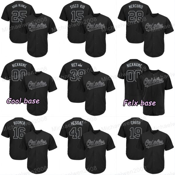 

16 trey mancini boomer 2019 players weekend renato nunez villar gavi hanser alberto david hess mercurio sisco kid orioles jerseys, Blue;black