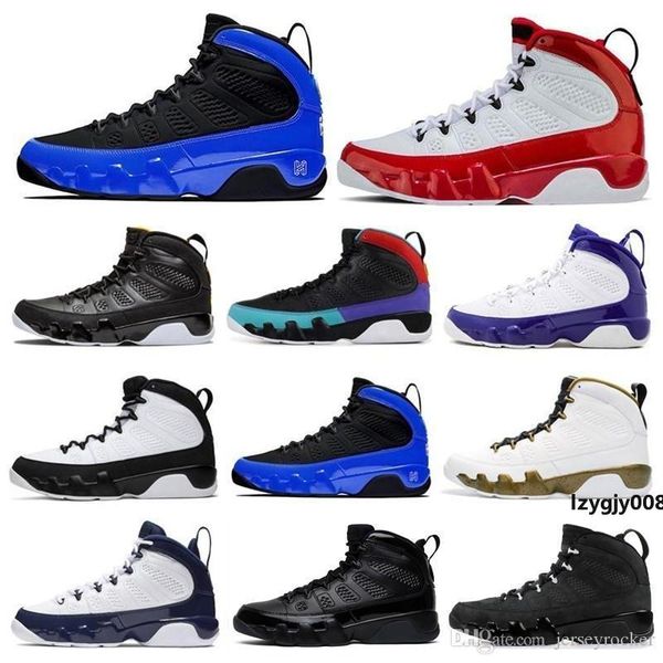 

men 9s basketball shoes 9s unc la bred space jam tour dream it do it 2019 fashion blue black anthracite sports trainers sneaker size 7-13