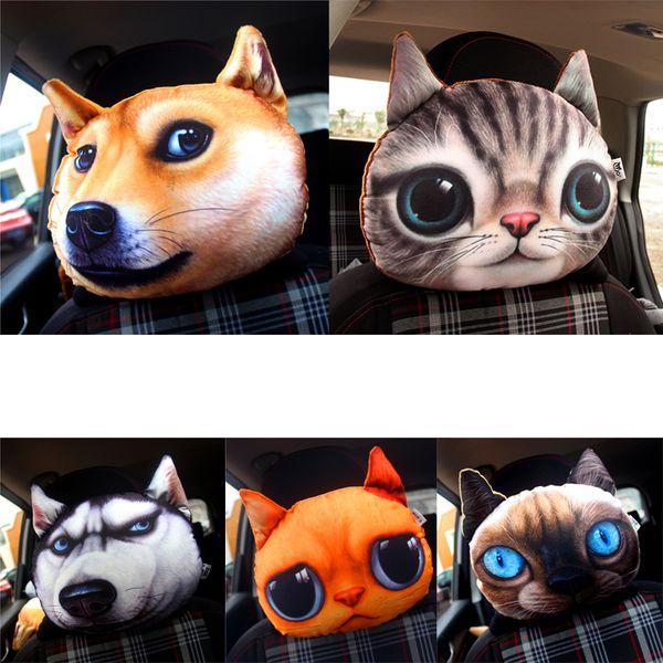 

car seat head cushion dog and cat tiger car creative headrest seat cushion auto supplies neck headrest