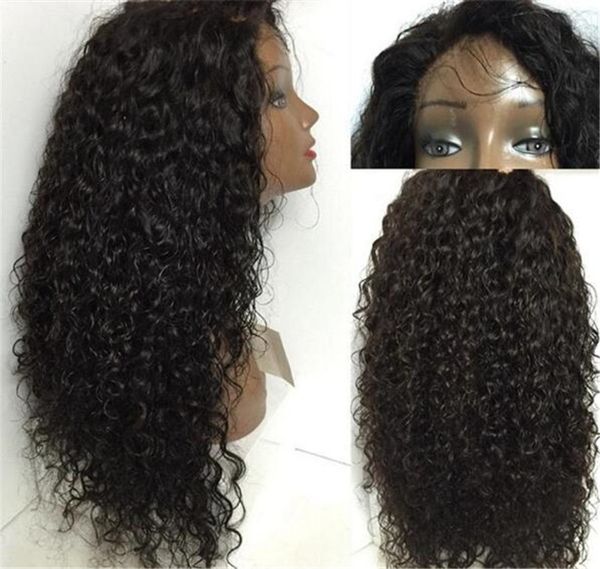 

Wet and wavy full lace human hair wig for black women virgin peruvian water wave lace front wig natural hairline