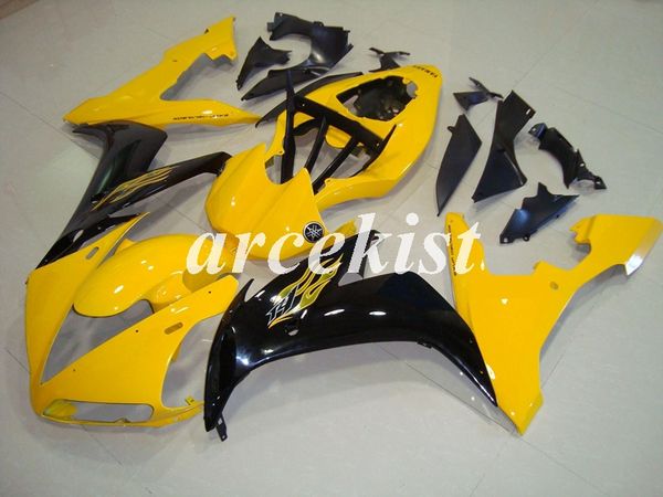 

injection mold new abs motorcycle full fairings kits fit for yamaha yzf-r1 2004 2005 2006 04 05 06 bodywork set yellow
