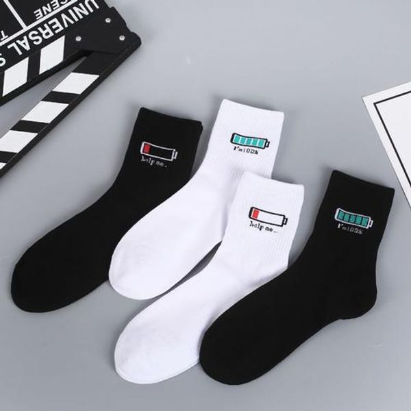 

мужские модные носки, доказательство запаха, доказательство пота, молодые люди, носки с буквенным рисунком. тридцать шестая категория, Black