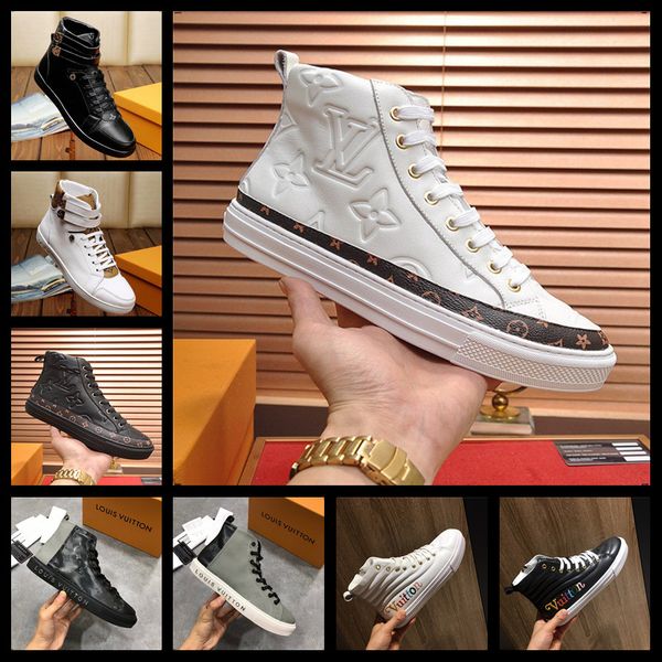 

19ss designers comfortable high casual shoes new trainner plus velvet shoes lace up tenis masculino adulto autumn winter heren schoene, Black